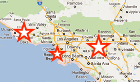 California Machinery Movers service area map